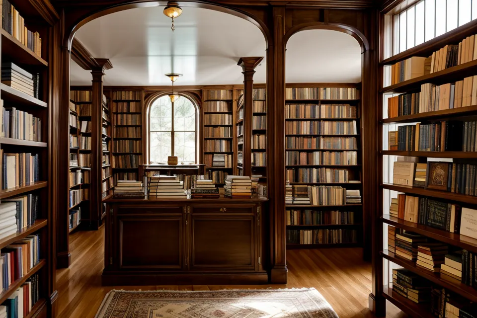 Detailaufnahme eines Bücherregals mit Fokus auf das Thema Naturwesen und Elben.