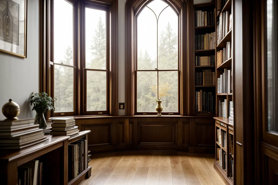 Vorbereiteter Lesekreis in einer Buchhandlung mit Kerzenlicht und Kristallen