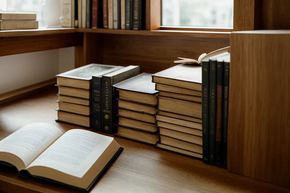 Bücherkisten in einer Buchhandlung neben einem Laptop, der den Elben Online Kurs für spirituelle Wahrnehmung anzeigt.