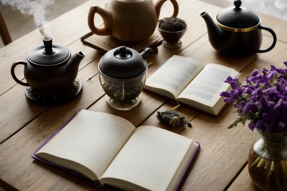 Notizbuch und Tee als Begleiter beim Test von Meditation online und Channeling-Kurs